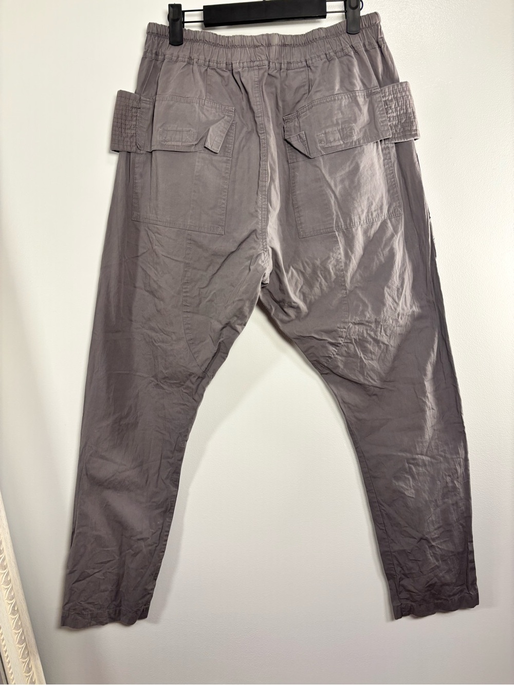 MNML Men's Cargo Drawstring Pants - Gray - Picture 6 of 7